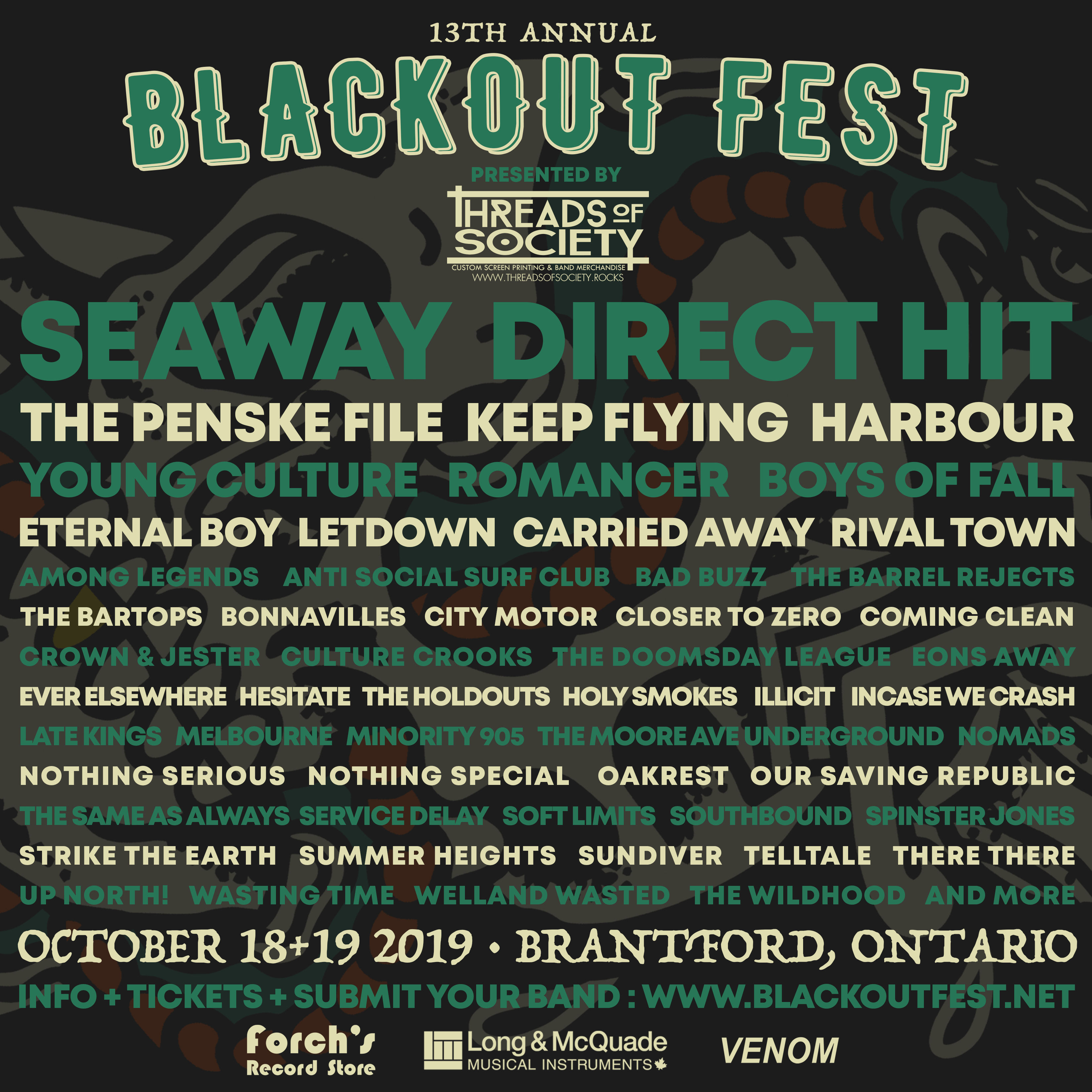 BLACKOUT FEST - Brantford, ON | Oct 18 2019 | Direct Hit! Official ...